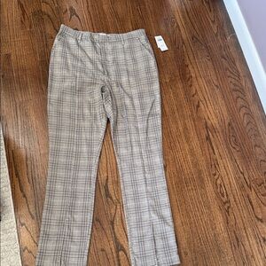 Abercrombie & Fitch Women's Plaid Cropped Pants - Gray and Black